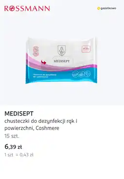Rossmann MEDISEPT chusteczki do dezynfekcji rąk i powierzchni, Cashmere oferta