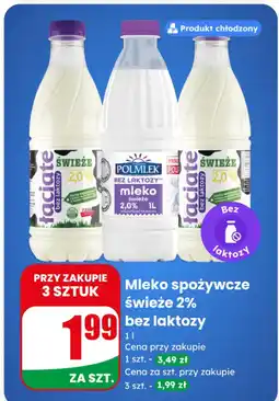 Dino Mleko spożywcze świeże 2% bez laktozy oferta