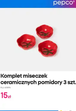 Pepco Komplet miseczek ceramicznych pomidory 3 szt oferta