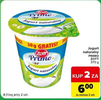 Carrefour Jogurt naturalny Zott Primo oferta
