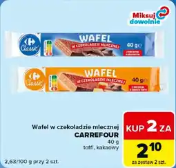 Carrefour Wafel w czekoladzie mlecznej oferta