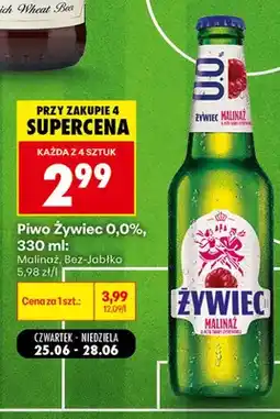 Biedronka Piwo bezalkoholowe Żywiec Bez-Jabłko oferta
