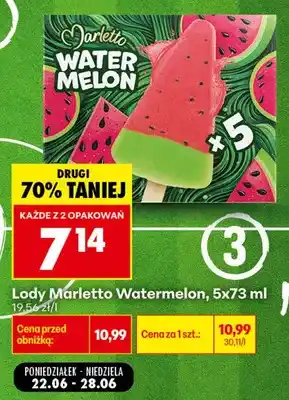 Biedronka Lody Marletto Watermelon 5-pak oferta