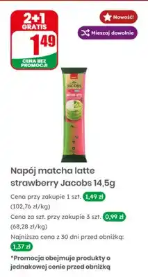 Dino Napój matcha latte strawberry Jacobs oferta