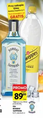 Intermarche Zestaw Gin Bombay Sapphire + Napój gazowany Schweppes Tonic oferta