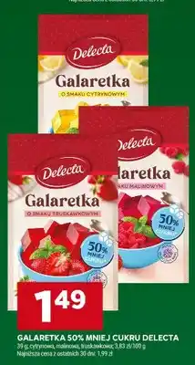 Stokrotka Galaretka 50% mniej cukru Delecta o smaku malinowym oferta
