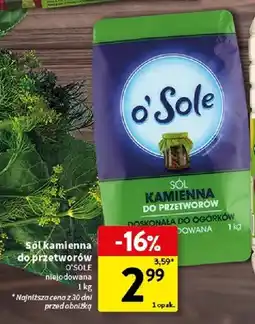 Intermarche Sól kamienna do przetworów O'Sole oferta