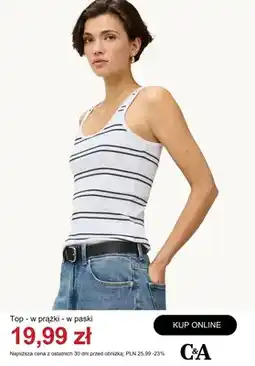 C&A Top damski w prążki w paski C&A oferta