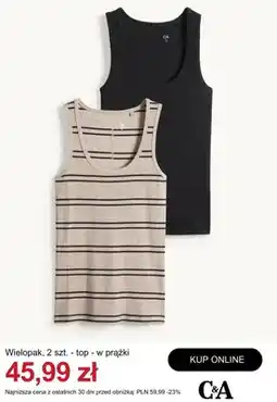 C&A Top w prążki C&A 2-pak oferta