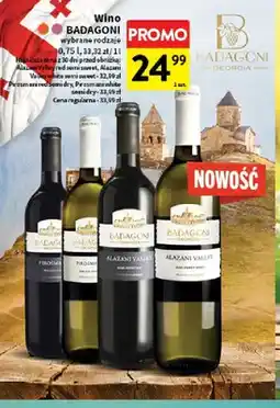 Intermarche Wino czerwone półsłodkie Badagoni Alazani Valley oferta