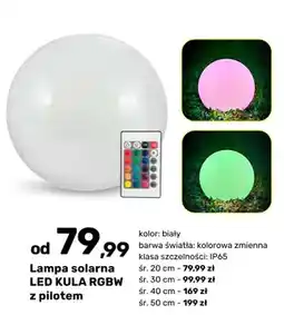Bricomarche Lampa solarna LED KULA RGBW z pilotem oferta