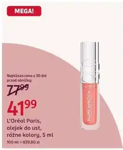Rossmann L'Oréal Paris, olejek do ust, różne kolory oferta