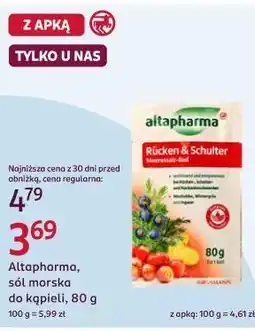 Rossmann Altapharma, sól morska do kąpieli oferta