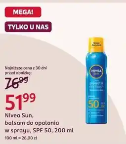 Rossmann Nivea Sun, balsam do opalania w sprayu, SPF 50 oferta