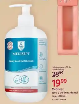 Rossmann Medisept, spray do dezynfekcji rąk oferta