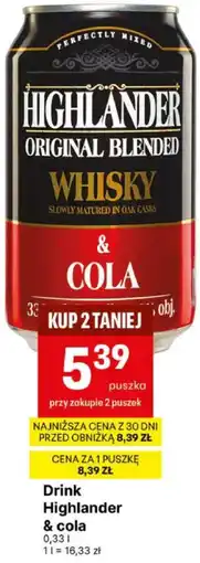 Delikatesy Centrum Drink Highlander & cola oferta
