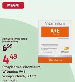 Rossmann Starpharma Vitaminum, Witamina A+E w kapsułkach, 30 szt oferta
