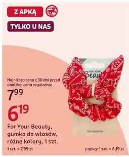 Rossmann For Your Beauty, gumka do włosów, różne kolory, 1 szt oferta