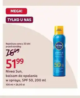 Rossmann Balsam do opalania w sprayu Nivea Sun Protect & Dry Touch SPF 50 oferta