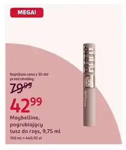 Rossmann Pogrubiający tusz do rzęs Maybelline oferta