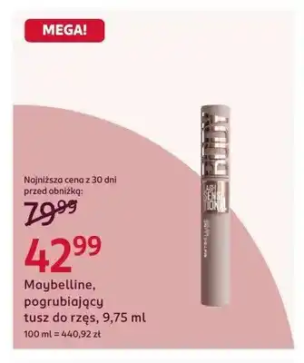 Rossmann Pogrubiający tusz do rzęs Maybelline oferta