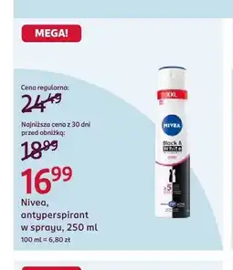 Rossmann Antyperspirant w sprayu Nivea Black & White Invisible Clear oferta