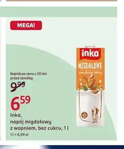 Rossmann Napój migdałowy Inka z wapniem bez cukru oferta