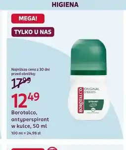 Rossmann Antyperspirant w kulce Borotalco Original oferta