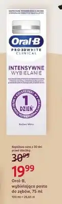 Rossmann Pasta do zębów Oral-B Pro-3D White Clinical Intensywne Wybielanie oferta