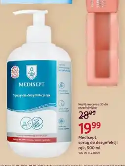 Rossmann Spray do dezynfekcji rąk Medisept oferta
