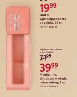 Rossmann Tint do ust w płynie Maybelline Superstay Teddy Tint oferta