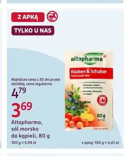 Rossmann Sól morska do kąpieli Altapharma Rücken & Schulter oferta