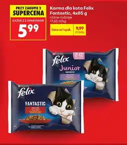 Biedronka Karma dla kota Felix Fantastic 4-pak oferta
