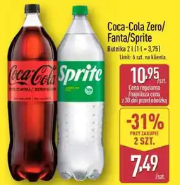 ALDI Coca Cola Zero/ Fanta/Sprite oferta