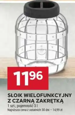Stokrotka Market Słoik wielofunkcyjny z czarną zakrętką oferta