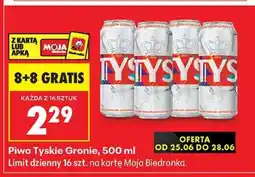 Biedronka Piwo Tyskie Gronie, 500 ml oferta