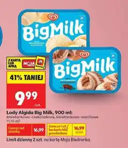Biedronka Lody Algida Big Milk, 900 ml oferta