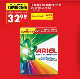 Biedronka Proszek do prania Ariel, 50 prań, 2,75 kg oferta