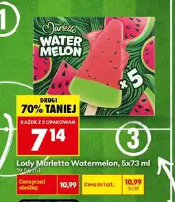 Biedronka Lody Marletto Watermelon, 5x73 ml oferta