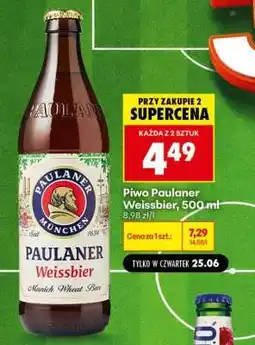 Biedronka Piwo Paulaner Weissbier, 500 ml oferta