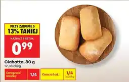 Biedronka Ciabatta 80 g oferta