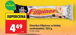 Biedronka Ciastka Filipinos w białej czekoladzie, 120 g oferta