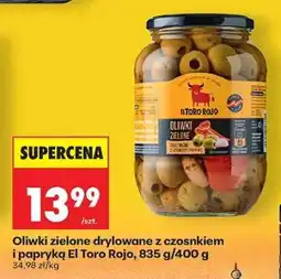 Biedronka Oliwki zielone drylowane z czosnkiem i papryką El Toro Rojo, 835 g/400 g oferta