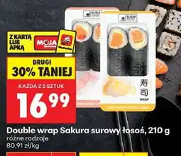 Biedronka Double wrap Sakura surowy łosoś, 210 g oferta