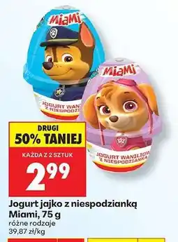 Biedronka Jogurt jajko z niespodzianką Miami, 75 g oferta