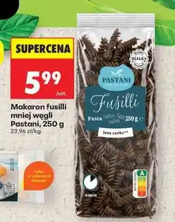 Biedronka Makaron fusilli mniej węgli Pastani, 250 g oferta