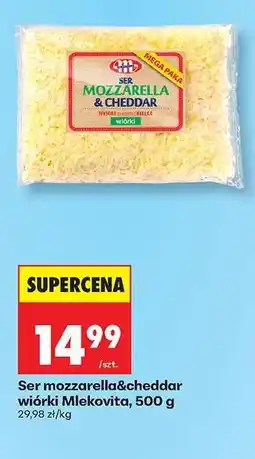 Biedronka Ser mozzarella/cheddar wiórki Mlekovita, 500 g oferta