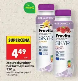 Biedronka Jogurt skyr pitny bez laktozy Fruvita, 330 g oferta