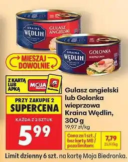 Biedronka Gulasz angielski lub Golonka wieprzowa Kraina Wędlin, 300 g oferta