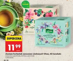 Biedronka Zestaw herbatek owocowo-ziołowych Vitax, 40 torebek oferta